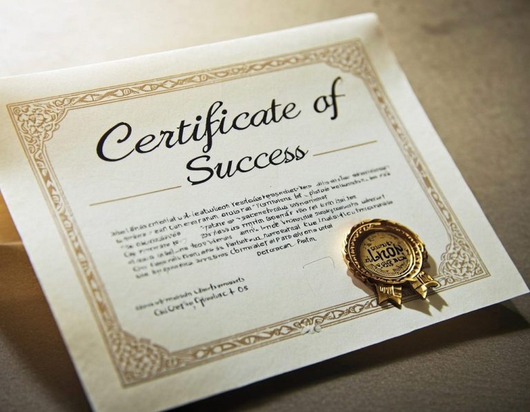 paper reading certificate of success